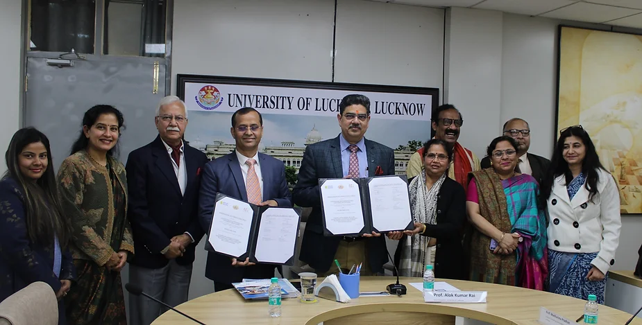 The University of Lucknow signs an MOU with AWOKE India for Employability and Financial Management